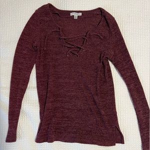 American Eagle Outfitters Lace Up Sweater